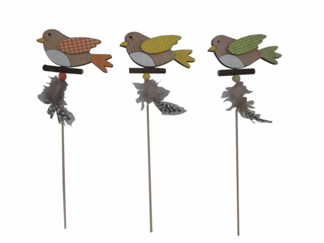 E-shop Kinekus Dekorácia zapichovacia vták 10 cm mix