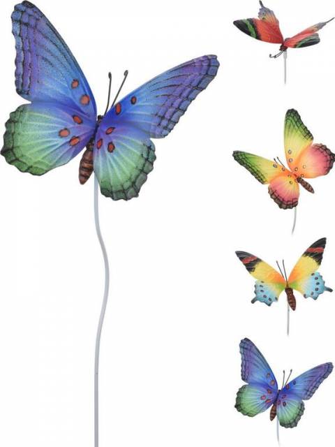 E-shop Kinekus Dekorácia zapichovacia motýľ 69 cm mix