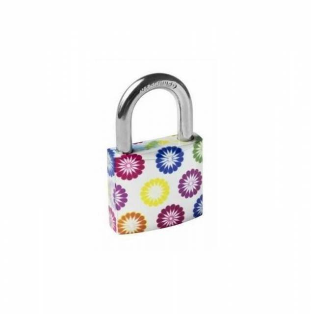 Zámok visiaci Flower potlač 3 kľúče