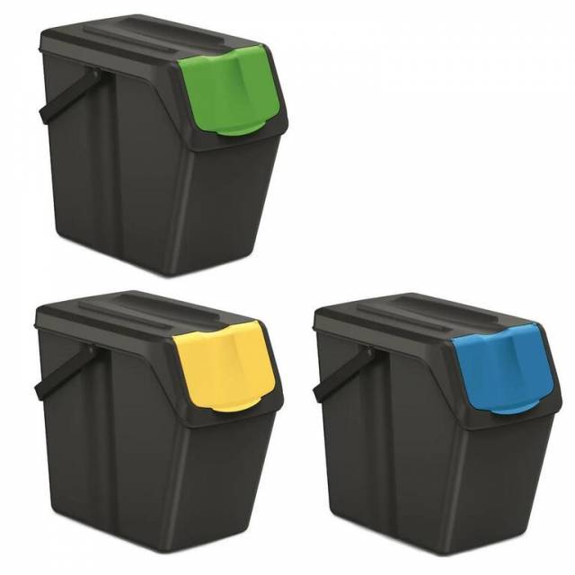 E-shop Kinekus Kôš na triedený odpad SORTI BOX sada, 3 x 25 litrov