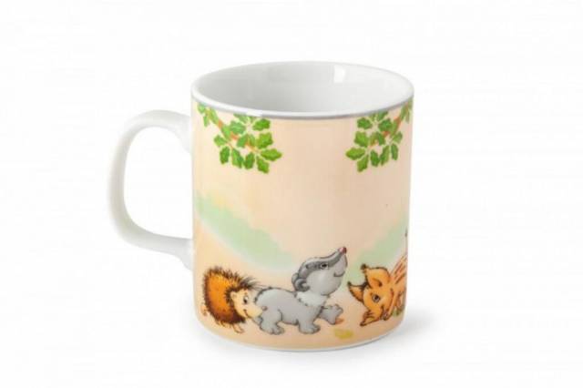 E-shop Kinekus Hrnček detský porcelánový 225 ml lesné zvieratká
