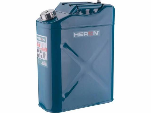 E-shop HERON Kanister oceľový na benzín 20l s nalievacím hrdlom