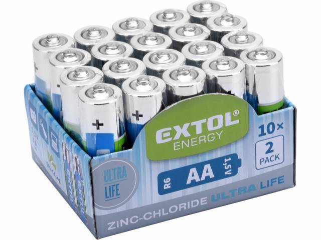 EXTOL ENERGY Batéria AA zink-chloridová 20ks, 1,5V