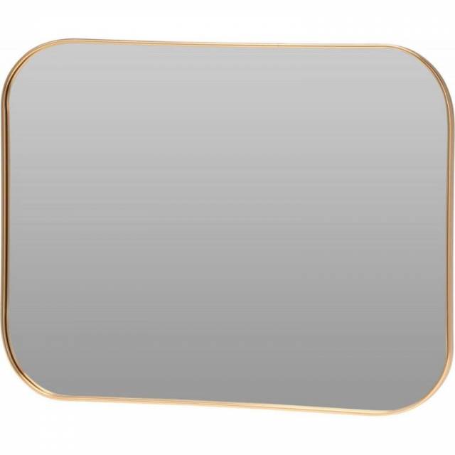 E-shop Kinekus Zrkadlo nástenné obdĺžnikové 450x350x15mm, v zlatom kovovom ráme