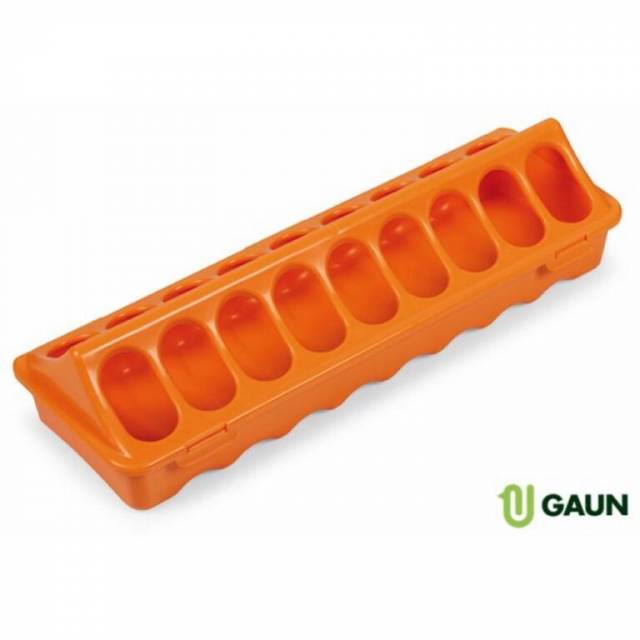 E-shop Kinekus Krmítko pre hydinu plastové 30cm GROUND oranžové GAUN žľabové