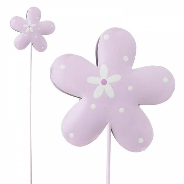 E-shop Kinekus Ozdoba zapichovacia kvet 8x34 cm plech fialový