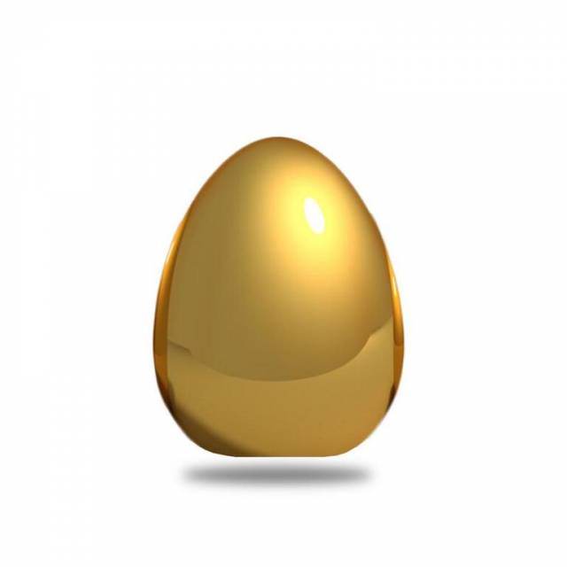 E-shop Kinekus Dekorácia vajíčko 7x7x10 cm keramika zlaté