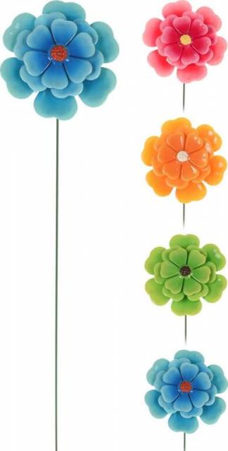 E-shop Kinekus Ozdoba zapichovacia záhradný kvet, mix farieb