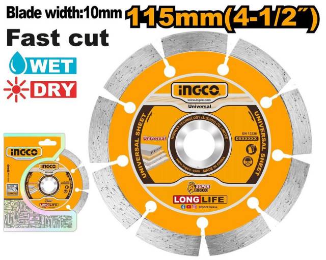 INGCO Kotúč diamantový o115x22,2 mm SEGMENT INGCO
