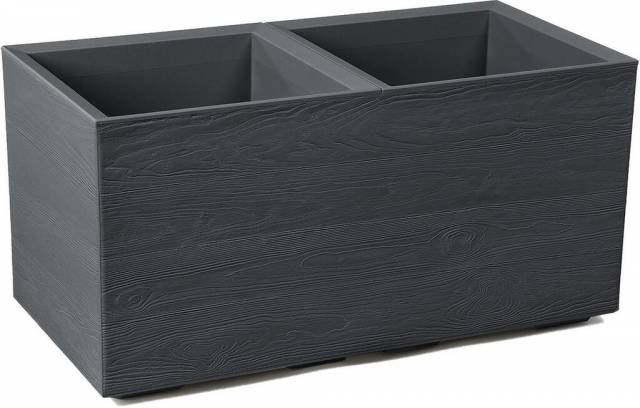 Truhlík, kvetináč 390x780mm, KARO, antracit, výška 394mm, na kolieskach