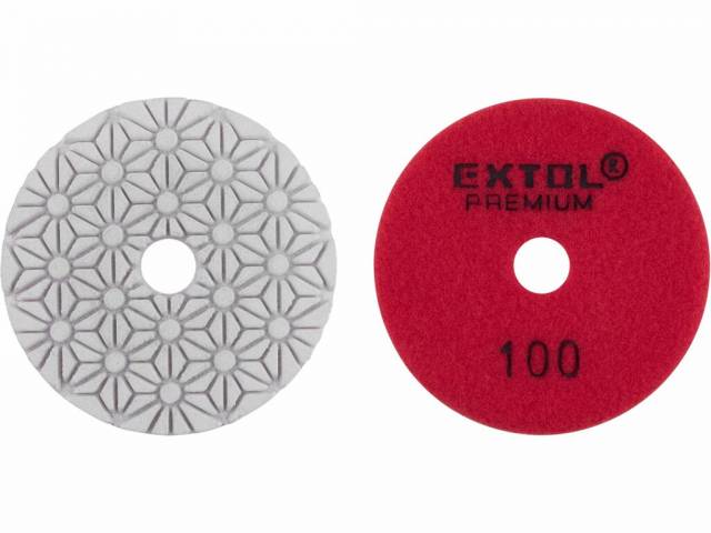 EXTOL PREMIUM Kotúč diamantový leštiaci, 100mm, P100, diamant 12%