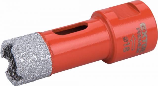 EXTOL PREMIUM Vrták korunkový diamantový do uhlovej brúsky, 18mm