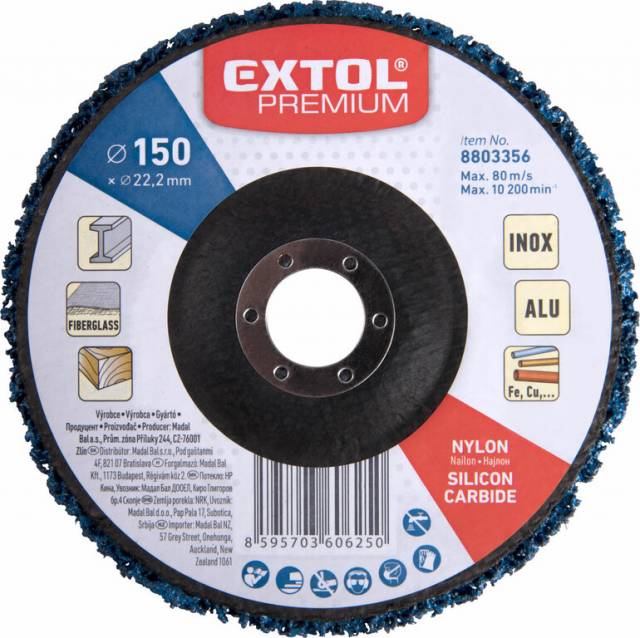 EXTOL PREMIUM Kotúč brúsny silikón-karbid, priemer 150mm, hrúbka 14mm