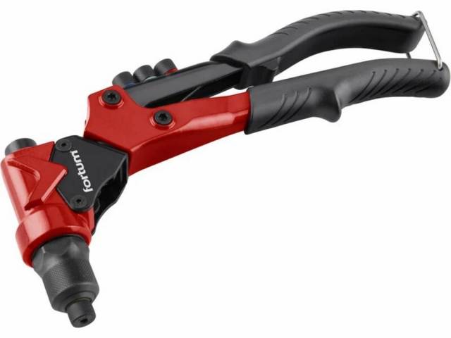 FORTUM Kliešte nitovacie s otoč. hlavou, 260mm, 2v1, nity 2, 4-4,8mm, matice M3-M6