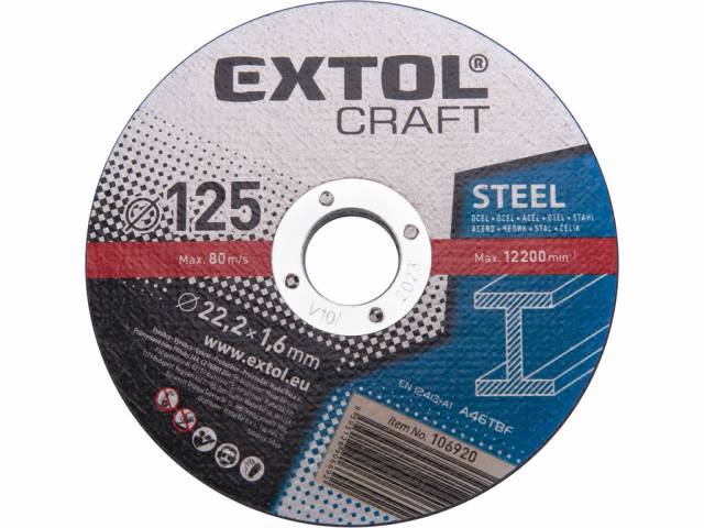 EXTOL CRAFT Kotúč rezný na kov 125x1,6mm