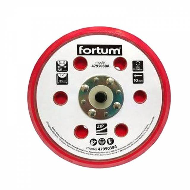 FORTUM Brúska základňa 150mm, suchý zips