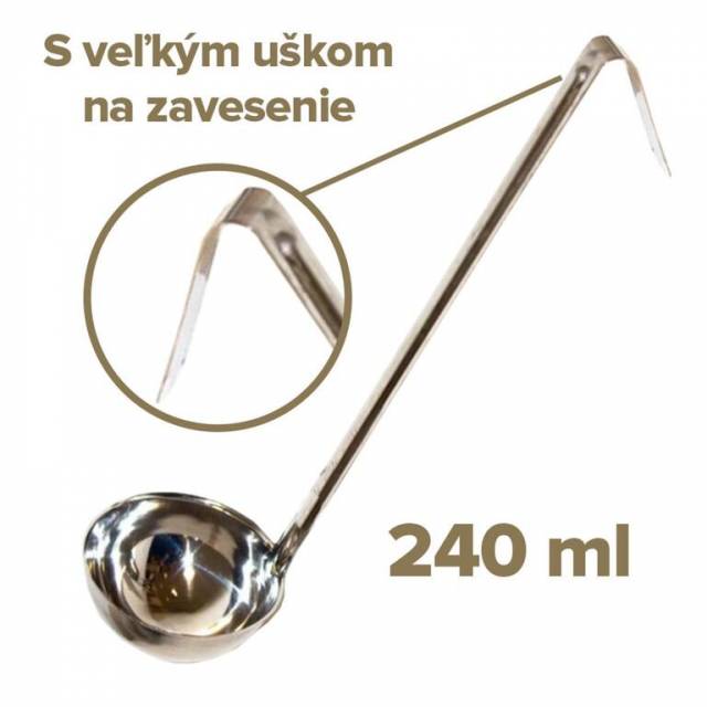 Naberačka kuchynská nerezová, 240ml/10,2cm, dĺžka 37cm