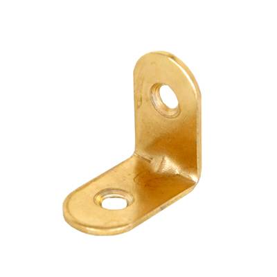 Uholník - 2 diery, 25x25mm, mosadzný, bal. 100ks