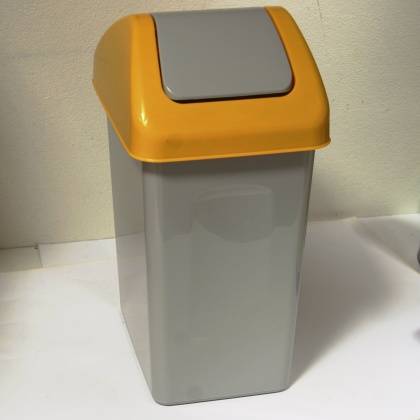 E-shop Kinekus Kôš na odpad preklápací 10 l, plastový, SWING, oranžovo - sivý