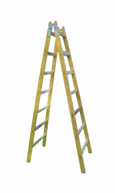Kinekus Rebrík, drevený, 2x7, dvojitý, 2,25 m