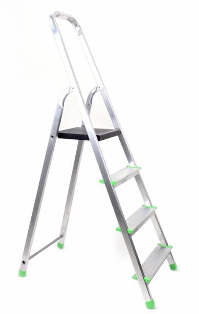 E-shop ITOSS Rebrík, schodíky ALW 4-stupňový, jednostranný s plošinkou, schodíky