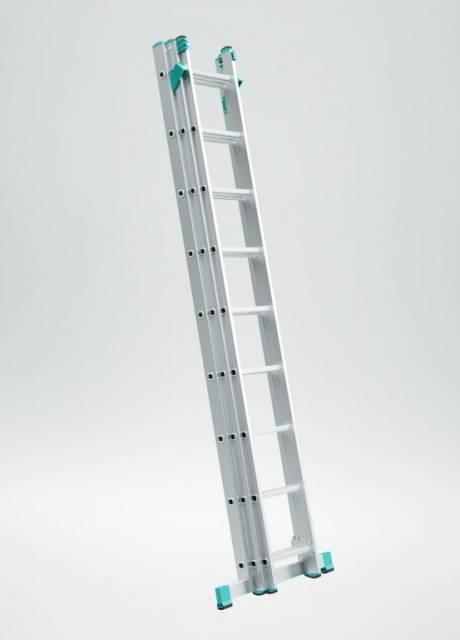 E-shop ITOSS Rebrík hliníkový 3x9 na schody, univerzálny, trojdielny