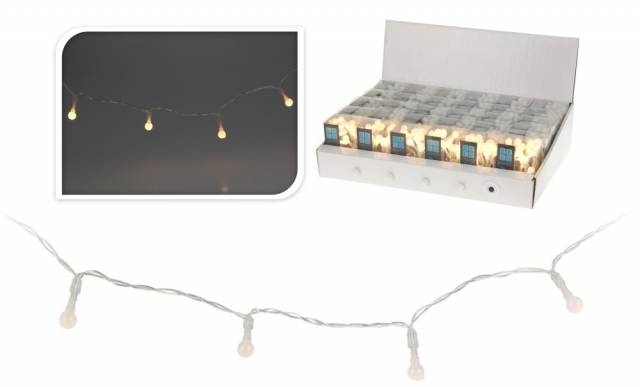 E-shop Kinekus Svetlo vianočné 20 LED teplé biele, guličky, baterky