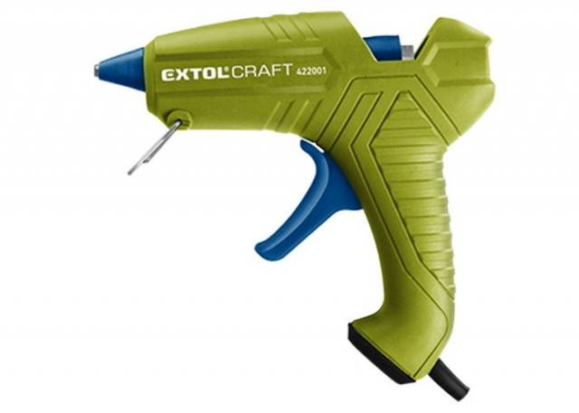 E-shop EXTOL CRAFT Lepiaca tavná pištoľ, max. príkon 100 W, pracovný príkon 40 W, tavné tyčinky priemer 11,2 mm