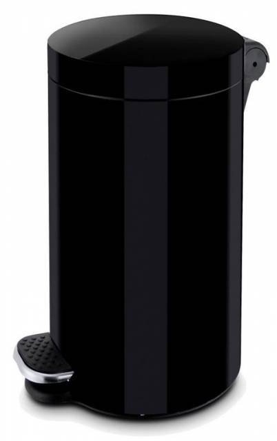 Kinekus Kôš na odpad nášľapný 30 l, oceľový, čierny