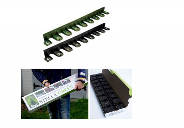 E-shop Kinekus Ohrada trávnika s okrajom, plastová, 3m, STELLA GREEN, čierna