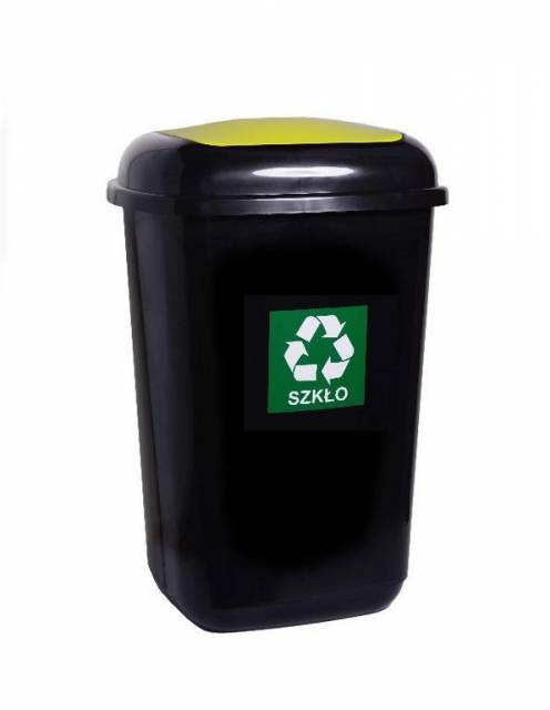E-shop Kinekus Kôš na separovaný odpad 45 l, plastový, QUATRO zelený - sklo