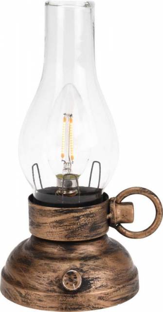 Kinekus Lampáš svietnik LED 20 cm kov dizajn petrolejka