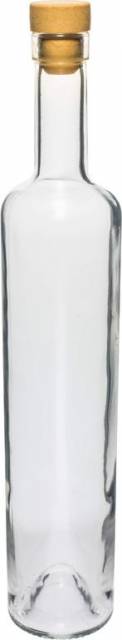 Kinekus sklenená fľaša s gumeným vrchnákom, objem 500ml