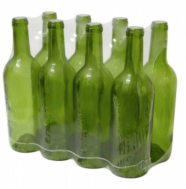 Kinekus Sklenená fľaša na víno 750 ml, zelená