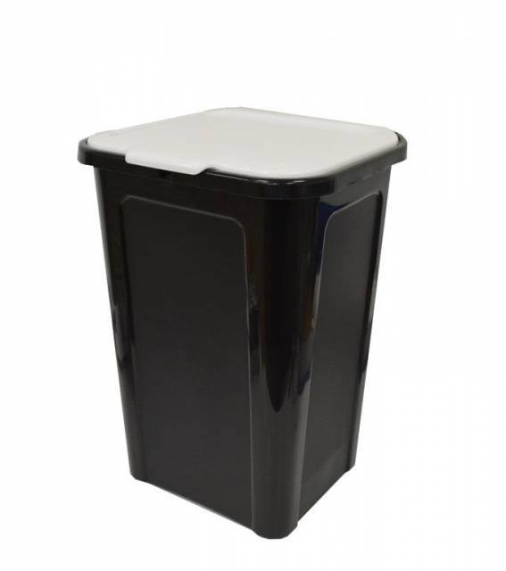 E-shop Kinekus Odpadkový kôš na recykláciu 44 l, plastový, "Cover Line" TONTARELLI, čierno/biely