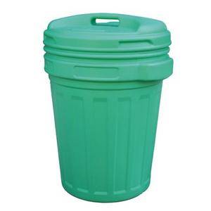 Kinekus Kôš/nádoba na odpad s vekom 70L zelená, na recykláciu