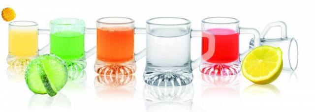 Pohár štamprlík 25ml s uškom, sada 6ks