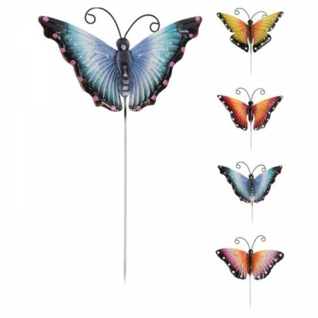 E-shop Kinekus Dekorácia zapichovacia, motýľ, 61cm, mix