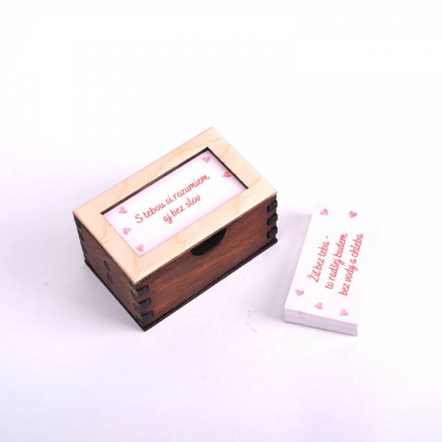 Kinekus Krabička drevená s citátmi - VYZNANIA