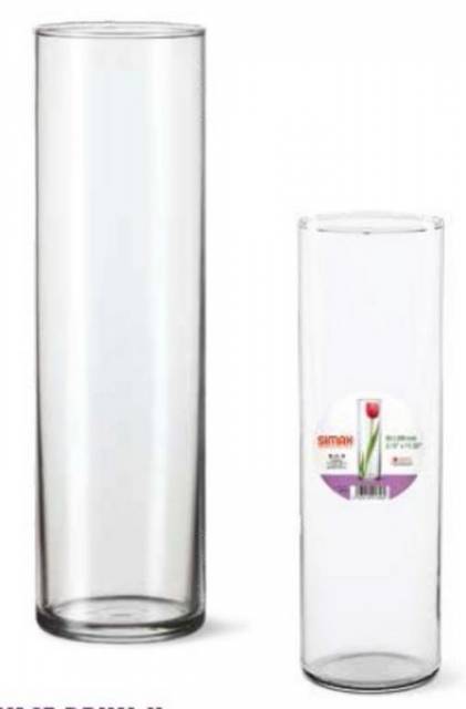 E-shop SIMAX Váza DRUM II 27,5 x 8,4 cm číre sklo BOHEMIA