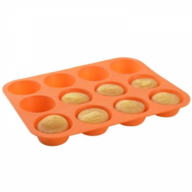 Kinekus Forma na muffiny silikón, na 12ks oranžová