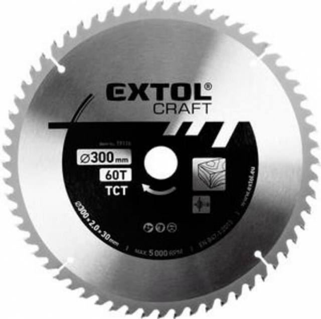 EXTOL CRAFT Kotúč pílový s SK plátkami, 300x2,2x30mm, 60Z