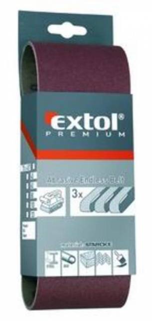 E-shop EXTOL PREMIUM Brusný pás korund 533x76mm P100 3ks/bal