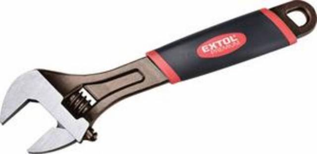 E-shop EXTOL PREMIUM Kľúč nastaviteľný 300mm/12"", pogumovaná rukoväť, poniklovan