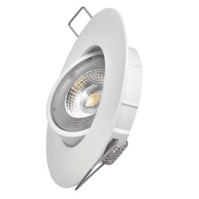 E-shop Emos LED bodové svietidlo Exclusive biele, kruh 5W teplá biela ZD3121