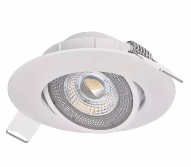 E-shop Emos LED bodové svietidlo Exclusive biele, kruh 5W neutrálna biela ZD3122