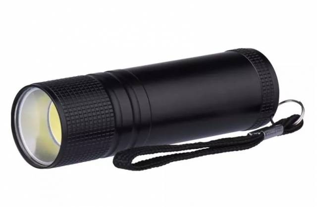 EMOS COB LED ručné kovové svietidlo P3894, 100 lm, 3× AAA