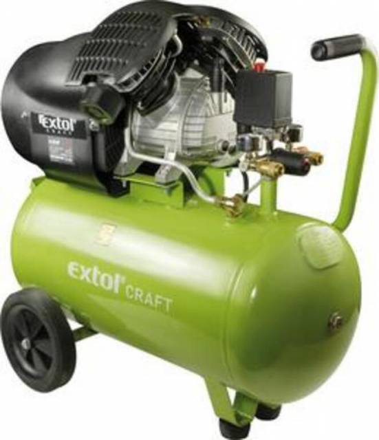 EXTOL CRAFT Kompresor olejový dvojvalcový, príkon 2200W, 50 l