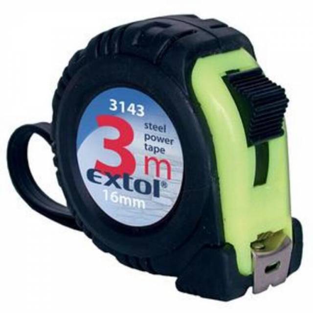 E-shop EXTOL CRAFT Meter zvinovací, pogumovaný, 1xbrzda, 7,5m, šírka pásu 25mm