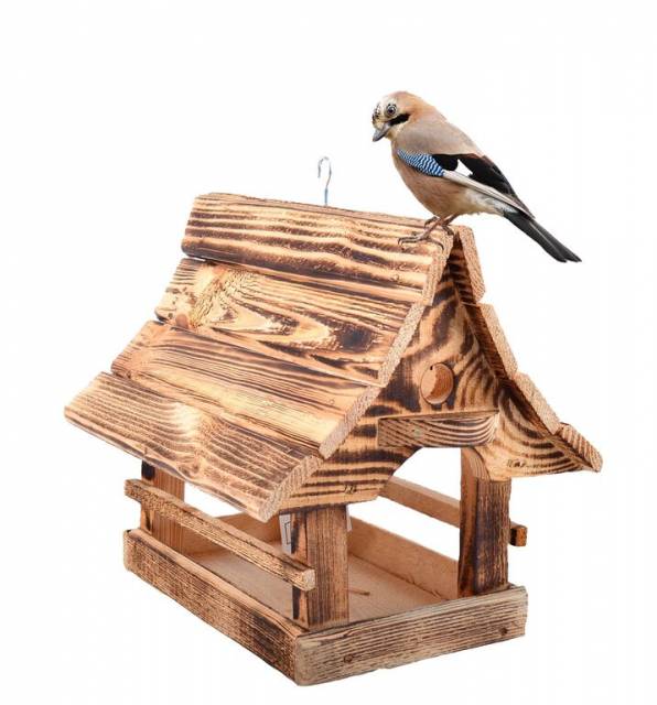 E-shop Kinekus Kŕmidlo pre vtáky 31x28x27 cm, opaľované drevo
